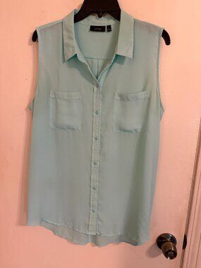 APT. 9 Light Green Sleeveless Blouse Size XL